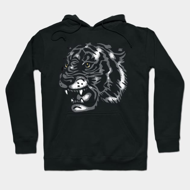 Tiger Tattoo B&W Hoodie by Bada$$Characters